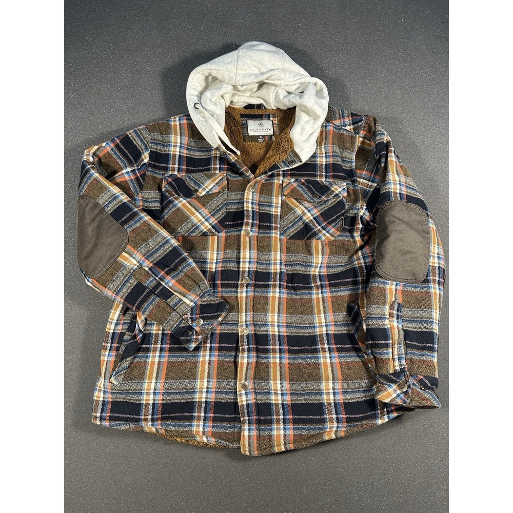 Legendary Whitetails Sherpa Lined Hooded Plaid Jacket XL